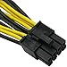 COMeap NVIDIA Graphics Card Power Cable 030-0571-000 CPU 8 Pin Male to Dual PCIe 8 Pin Female Adapter for Tesla K80/M40/M60/P40/P100 4 inches (2-Pack) (10cm)