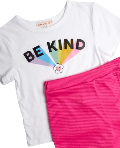 Image of that's my girl Girls Leggings Set - 4 Piece Mix and Match Flare Leggings, Short and Long Sleeve T-Shirt, Skort : Made in USA
