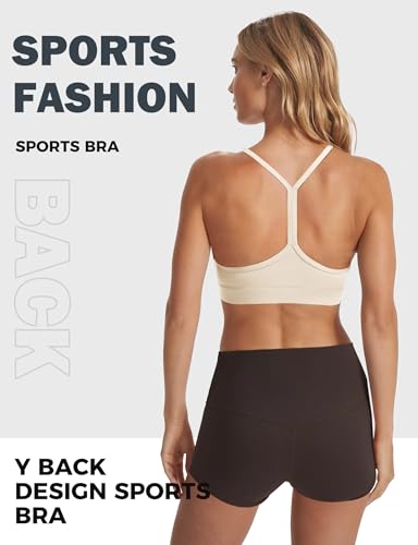 Image of Buauty Sports Bra for Women, Y Back Bralette, Light Support Workout Backless Bra with Removable Pads for Gym Yoga Pilates