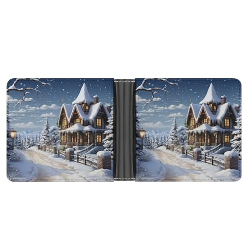 Portefeuille de Noël en cuir pour homme avec pince à billets idéale à offrir