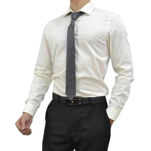 Image of Mens Lamb Leather Necktie - Skinny Solid Casual Business Wear Narrow Leather Slim Tie- Neckties for Party Wedding Gift