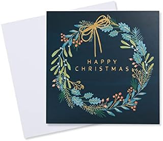 Macmillan Stag and Wreath Charity Christmas Card - 10 Pack