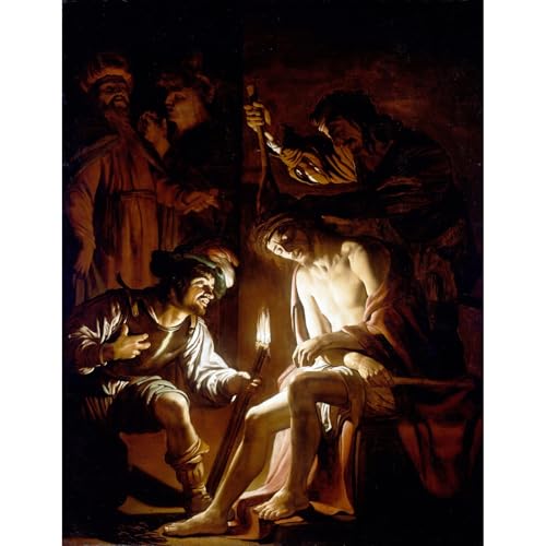 Christ couronné d'épines Gerrit van Honthorst grande toile pour salon classique