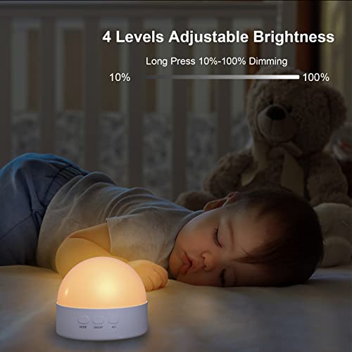 Kintion Mini Night Lamp, Small But Bright, Nursery Night Light For Kids, Rechargeable, Brightness Adjustable, Rgb, Warm White, Red Led Night Light, Awesome Night Aid，1Pcs #TOP1