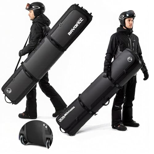 Snowboard Bag with Wheels Padded Snowboard Ski Bags for Air Travel Flying Waterproof Rolling...