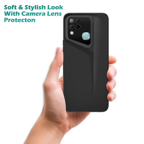 Image of Amazon Brand - Solimo Ultra-Thin Blade Runner Series Matte Finished Camera Protection Soft Back Cover for Infinix Hot 10s - Black