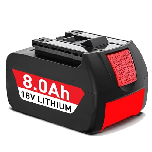 #VerdientProvisionen<br>8 0Ah/8000mAh Li Ion Ersatzakku für Bosch Akku 18V Kompatibel mit Bosch 18V Akku BAT618 BAT618G BAT609 BAT609G BAT619 BAT619G BAT610G BAT610 BAT618 BAT612 BAT622 (1PCS)