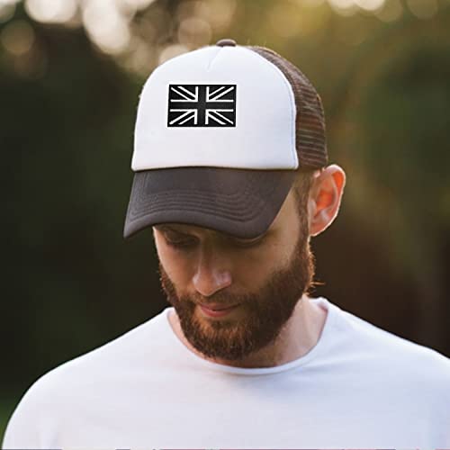 2pcs Tactical Union Jack Embroidered Flag,England Flag Patch,Black & White United Kingdom Embroidered Fabric Patch Hook and Loop Applique for Military Uniform Tactical Bag Jacket Jeans Hat
