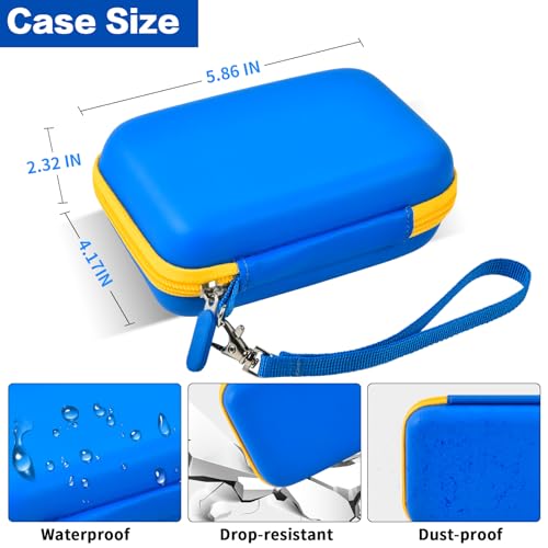 Image of Comecase Case Compatible with Nelko P21 / for Phomemo D30 D35 Label Maker Machine, for JADENS D11 / for SUPVAN Mini Labeler Sticker, Labler Maker Storage for Tape&Accessories - Blue