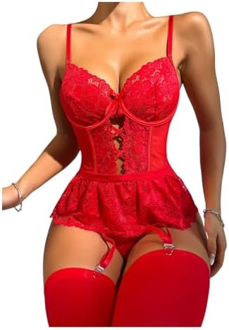 New Dreams Fantezi Jartiyer 8412 (Kırmızı, S) - Görsel 1