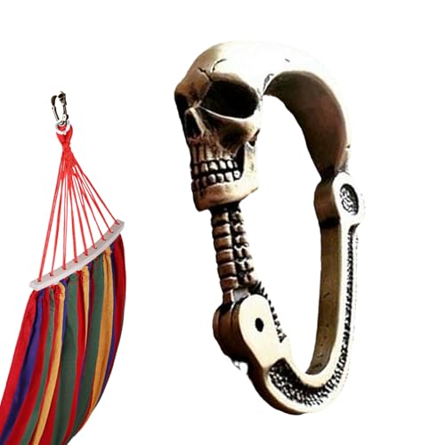 Carabiner de calavera romana | Llavero de calavera | Llavero gótico de acero inoxidable | Llavero creativo portátil | Carabiiner portátil para escalada al aire libre, senderismo