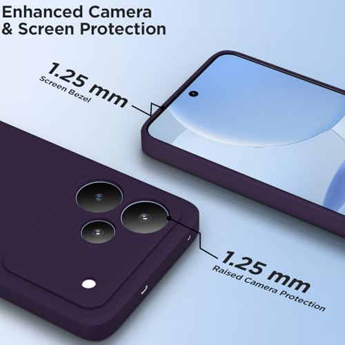 Image of Outlouders Back Cover for Realme P4 5G | Camera Protection | Durable Soft Matte Silicone Bumper Case (Purple)