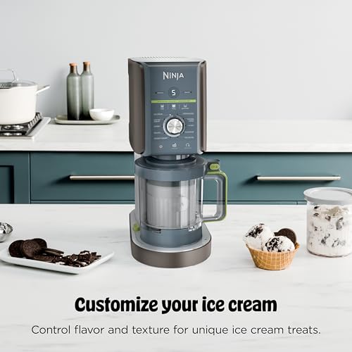 Image of Ninja CREAMi Deluxe Ice Cream Maker | 11-in-1 Create Frozen Desserts, Sorbet, Milkshakes, Yogurt & More | Includes 2 Dishwasher Safe XL 24 Oz. Tubs with storage lids | Blue | NC501ND