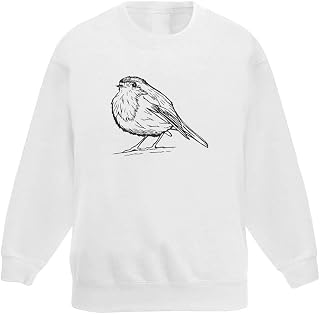 Azeeda 'Cute Robin Bird' Kid's Sweatshirt/Jumper (7-8 Years) (KW00025059)