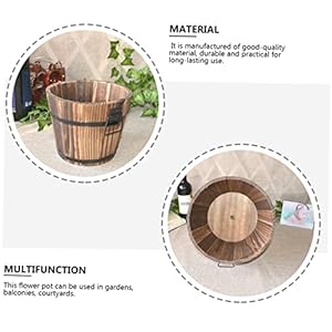3Pcs Wooden Barrel Pot Rustic Succulent Planters for Decor Wooden Bucket Planters for Indoor and Outdoor Use 3Pcs Wooden Barrel Pot Rustic Succulent Planters for Decor Wooden Bucket Planters for Indoor and Outdoor Use