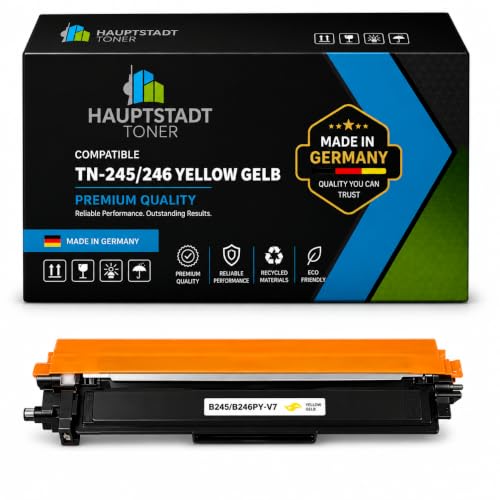 HAUPTSTADT TONER DarkSerie Toner compatible avec Brother DCP9017 DCP9022, remplace TN-246Y Jaune