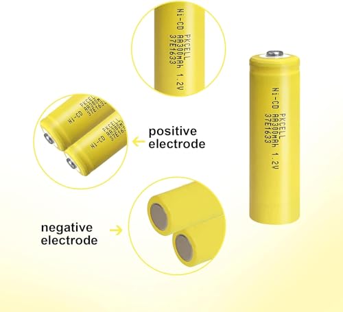 PKCELL 4 Pack Pilas AA 1.2V 300mAh Recargables NiCD miniatura 5
