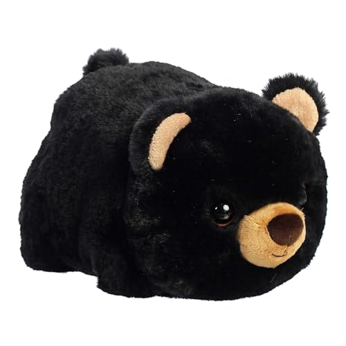 Image of Aurora® Adorable Spudsters™ Briar Bear Stuffed Animal - Round Shape Makes for Comforting Cuddles - Perfect for Kids All Ages and Animal Loving Adults - Black 10.5 Inches
