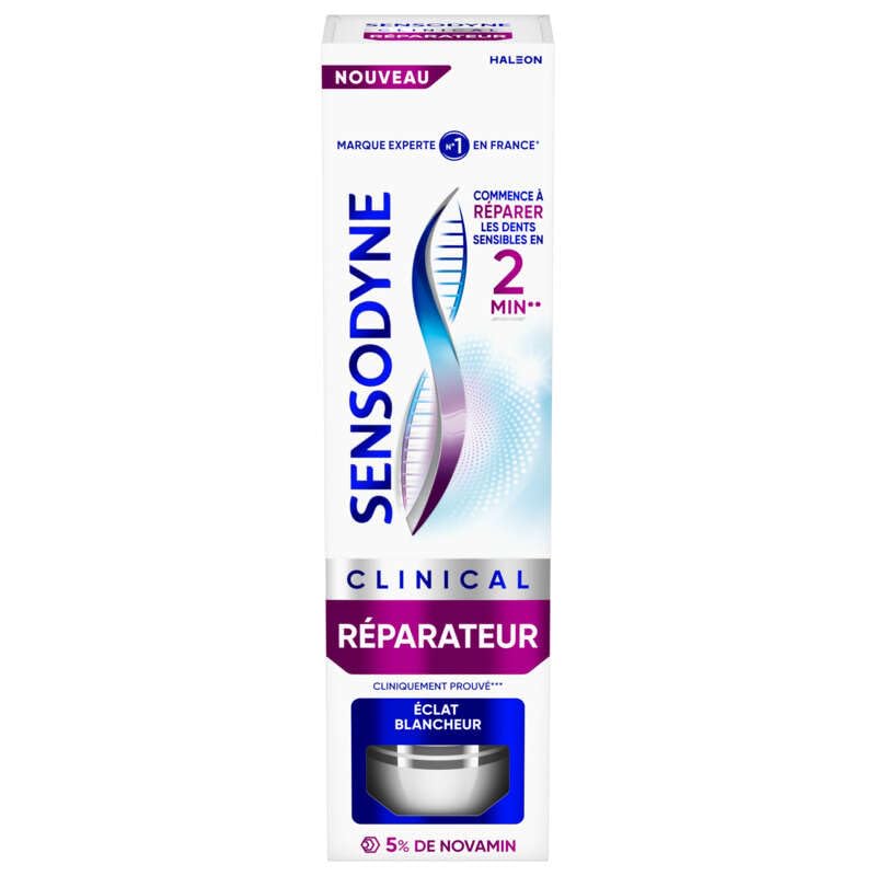 Sensodyne Professional Réparateur éclat blancheur 75ml dentifrice soin quotidien