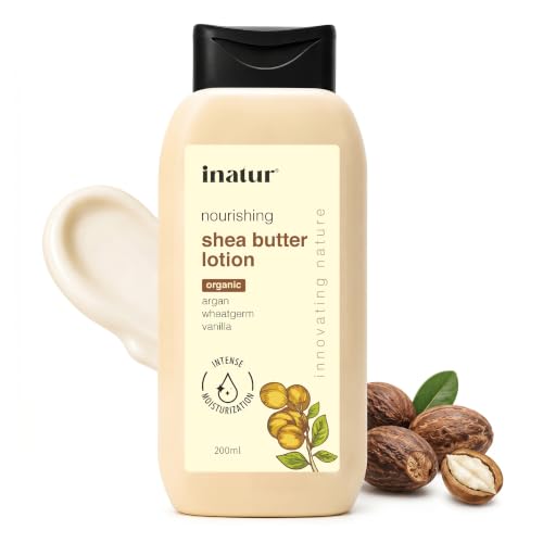 Image of Inatur Shea Butter Body Lotion 200ml - Moisturizer for Deep Nourishment | Reduces Scars & Blemishes | Organic Care for Face & Body | Hydrating Lotion