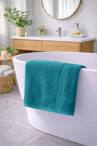 Image of Fitness Mantra Cotton Bath Towel 650 GSM | Heavyweight, Soft & Absorbent | Quick Dry | Large 30 x 60 Inch Towel for Daily Bath Use | 1 Peace| Dark Teal|