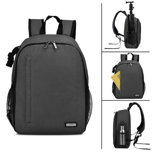 Mochila para cámara profesional CADeN D6 11x5.9x15in Gris miniatura 5