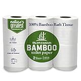 Nature's Greatest 100% Bamboo & Sugarcane Toilet Paper β 2-Ply, 300 Sheets per Roll, 6 Rolls β Eco-Friendly, Tree-Free, Biodegradable, Fragrance-Free, BPA-Free