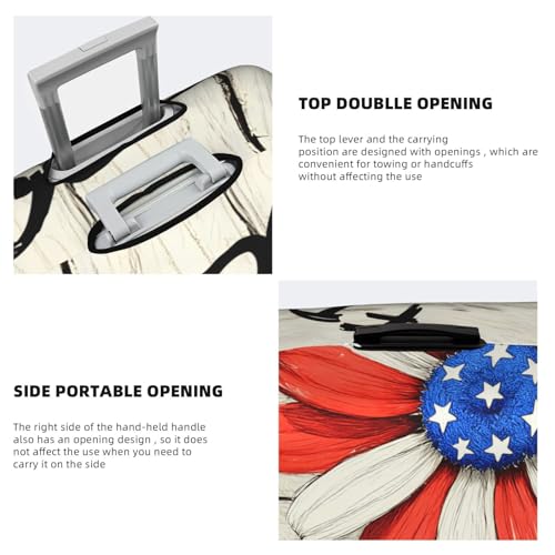 Travel Luggage Cover 4th Of July Freedom Memorial Day Independence Day Fashion Washable Baggage Suitcase Protector Fit For Luggage X-Large4