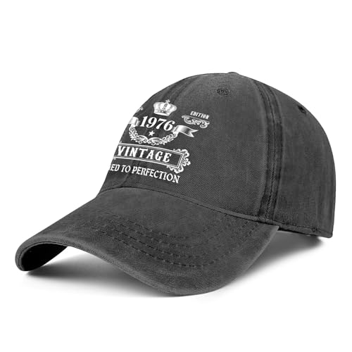 Image of Funny 50th Birthday Gifts for Men Women 1976 Hats Vintage 1976 Baseball Cap for 50 Year Old Woman Man Friend
