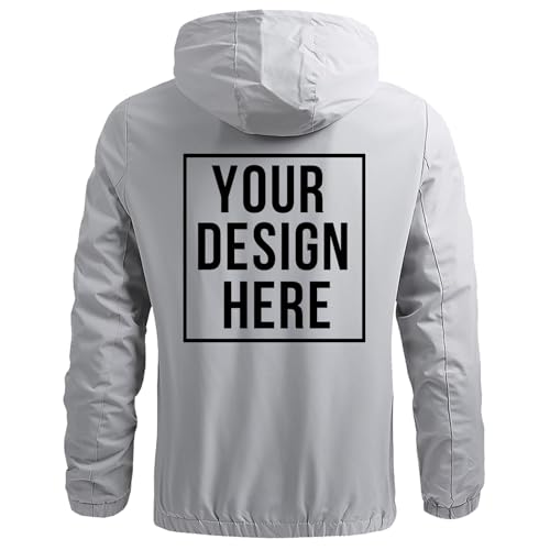 Custom Personalized Jacket Men Waterproof Hooded Running Windbreaker Customize Your Logo Name3
