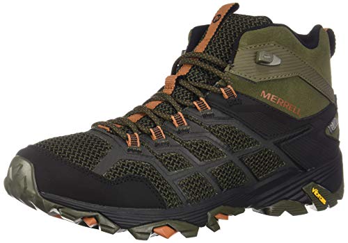 Merrell Men's Moab FST 2 MID WP Hiking Shoe, Olive/Adobe, 09.5 M US