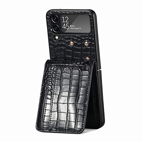 Étui Z Flip 4 avec fente carte style croco pour vos sorties
