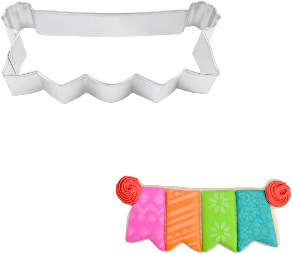 R&M Banner 5" Cookie Cutter - Baking Tool for Cookies, Fondant & Crafts