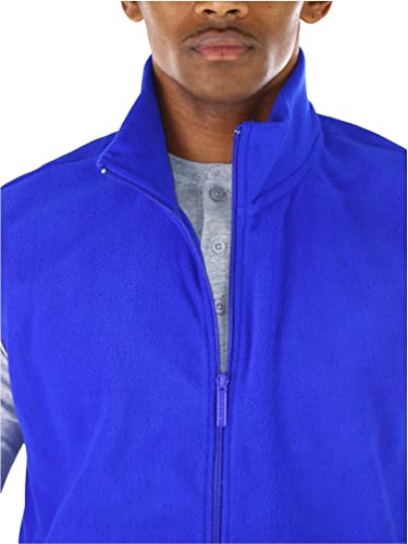 Image of ToBeInStyle Men's Zip Up Sleeveless High Collar Polar Fleece Vest