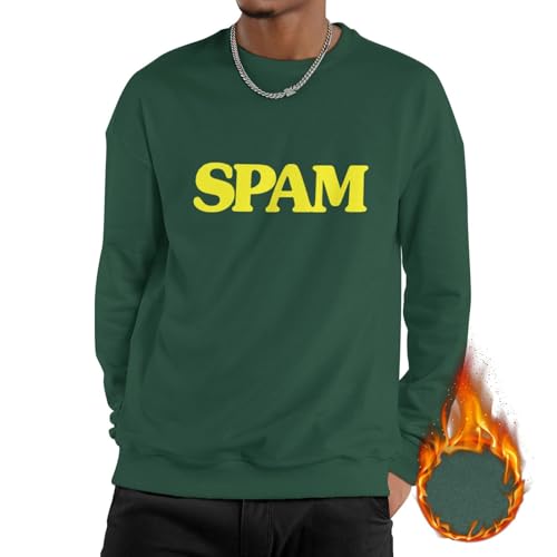 Spam Men Fleece Crewneck Hoodie Hooded