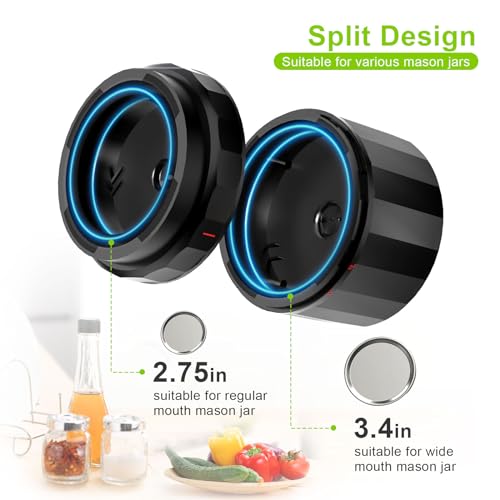 image for UNERVER M11 Electric Mason Jar Vacuum Sealer Kit - with Wide and Regul