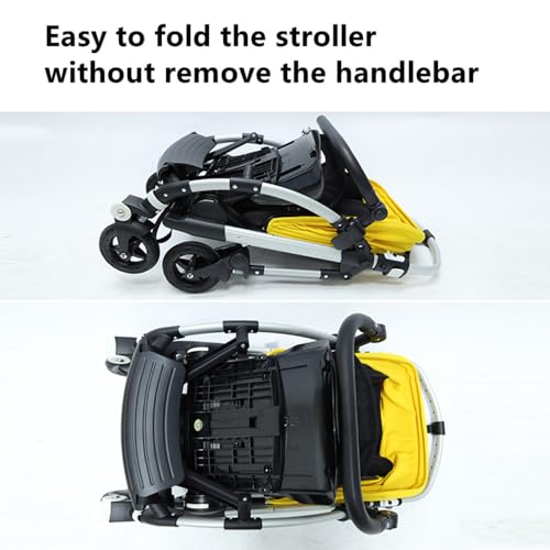 Image of Baby Stroller Bumper Bar Replacement Armrest Detachable Stroller Bar Armrest Handlebar Crossbar Accessories Just for Bugaboo Bee3 Bee5 Black PU Leather Handle Cover, Adjustable Angle