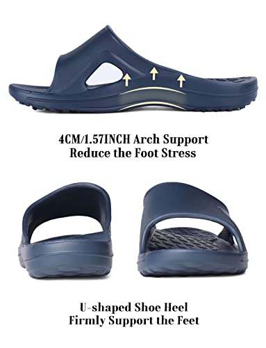 Recovery Arch Support Slide Sandals Reduces Stress on Feet，Orthotic Plantar Fasciitis Heel，Open Toe Soft Slide Sandals for Womens Mens Beach Pool Shower Shoes Bathroom Slippers U122TWZG598.MK2