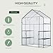 Outsunny 5' x 2.5' x 6.5' Mini Walk-in Greenhouse Kit, Portable Green House with 3 Tier Shelves, Roll-Up Door, and Weatherized Plastic Cover for Backyard Garden, Clear