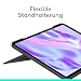 Logitech Combo Touch iPad Pro 13 Zoll (M4 und M5) (2024 und 2025) Tastatur-Case – Abnehmbare Tastatur mit Hintergrundbeleuchtung und Halterung, komfortables Tippen, Multi-Use-Modus,DEU QWERTZ-Graphit