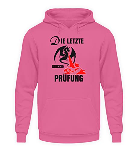 Fini le stress : sweat à capuche inscription Prüfung rose pour décompresser