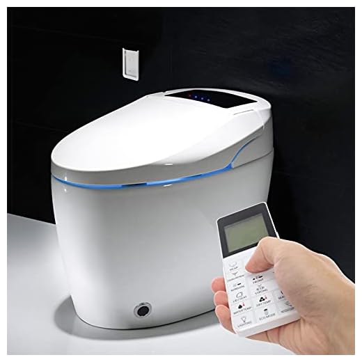 Smart Toilet One Piece Toilet with Heated Seat, Modern Smart Bidet Toilet Auto Flush, Auto Open/Close, Warm Water and Dry, Multi Function Remote Control