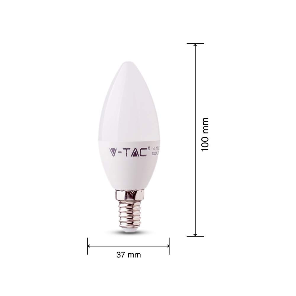 Set X 10 - 4216 - V-TAC - Ampoule LED P45 - Culot E14 - 4W Consommés (Équivalent 30W Incandescent) - Blanc Chaud 2700K - 320 Lm - 180° Angle De Faisceau