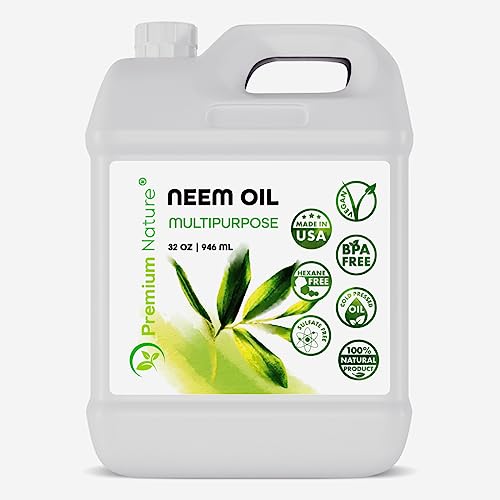 Organic Neem Oil for Skin and Hair Need Oil 100% Pure Cold Pressed for Essential Oil Mixing Neem Oils for Plants Neem Cake Massage Oil Neems Spray for Indoor Plants 32 oz