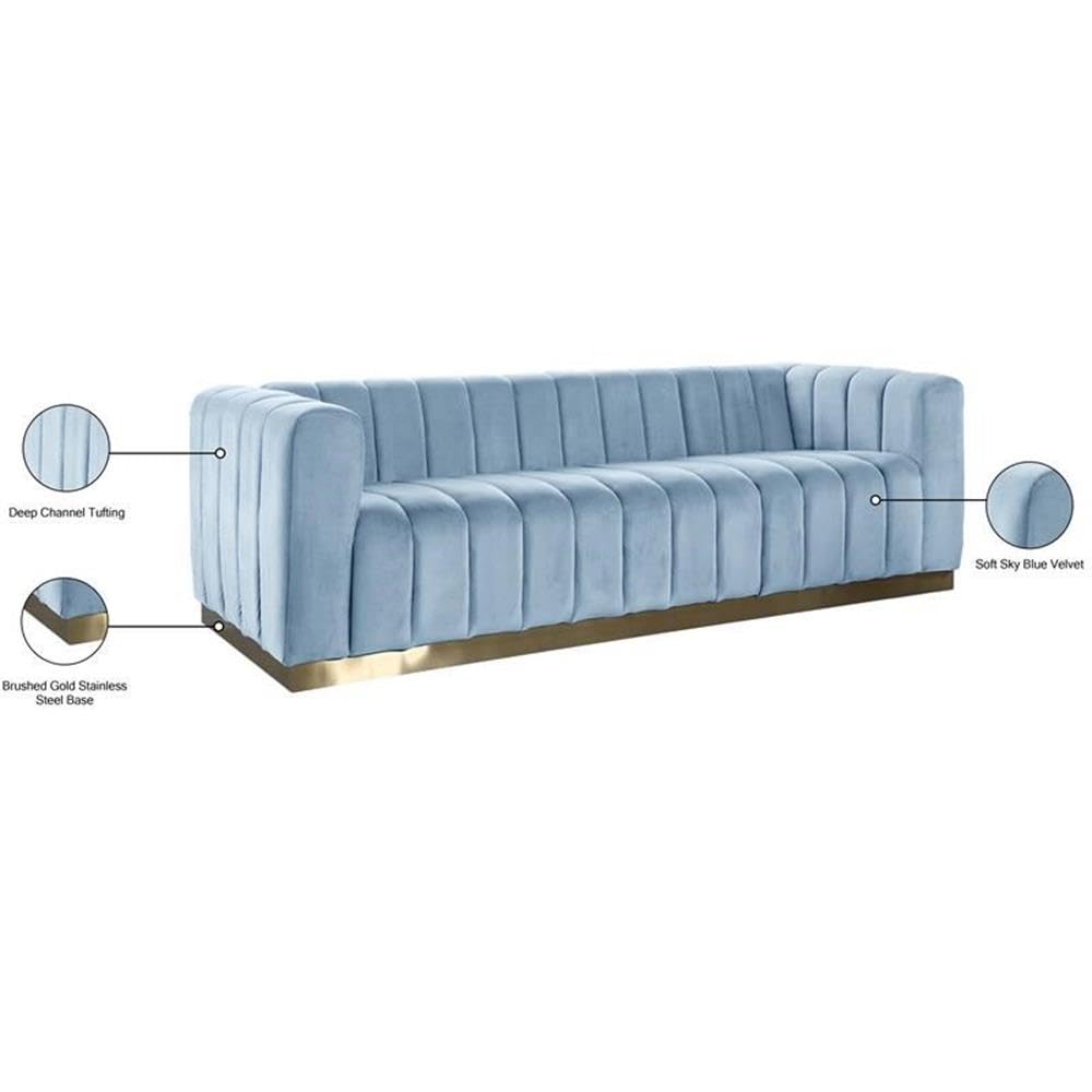 Amazon.com: Meridian Furniture 603SkyBlu-S Marlon Collection