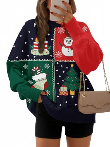 Image of EFAN Womens Oversized Sweaters Batwing Sleeve 2026 Fall Fashion Outfits | Trendy Chunky Knit Pullover, Slouchy Fit Clothes, Cozy Layering Essentials, Cute Winter Clothing, Comfy Casual Daily Wear