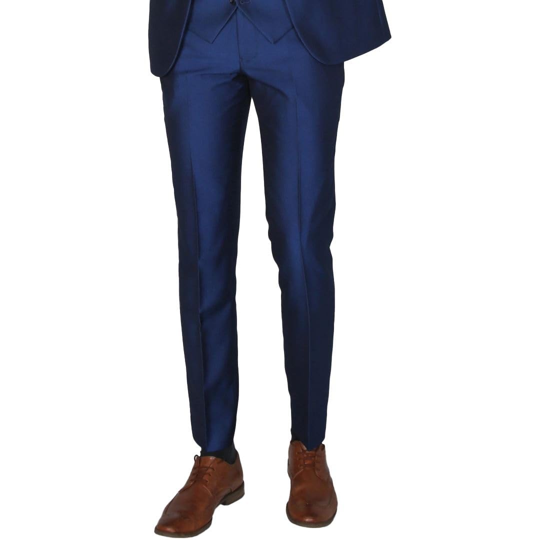 Paul Andrew Men's Navy-Trousers Kingsley - Plain Blue Trouser - Navy 46