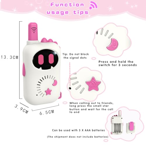 Image of Set of 2 Robot-Themed walkie-talkies for Children, Cartoon mini Design walkie-talkies, Suitable Toys for Boys and Girls for Outdoor Adventures, Camping and Hiking, Christmas or Birthday Gift