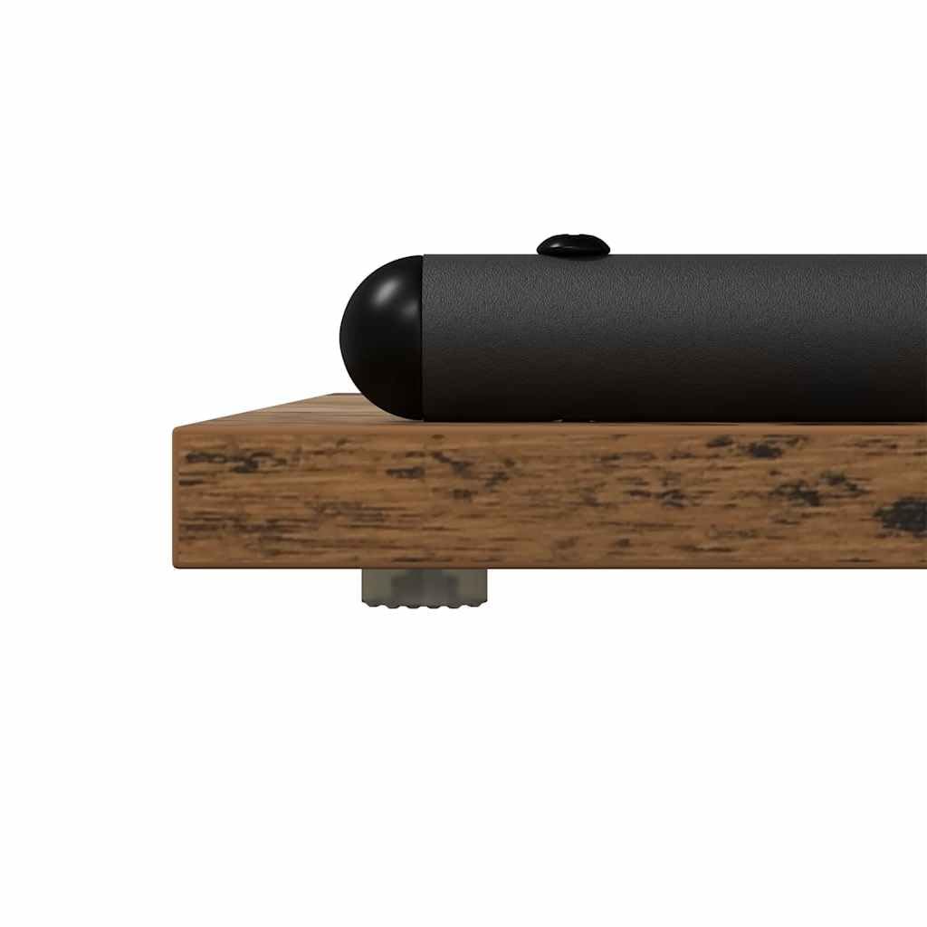 Tavolo consolle in legno anticato, 101 x 35 x 80,5 cm, con ripiano, tavolino per soggiorno, tavolino laterale per spazi stretti, tavolino da divano durevole con spazio