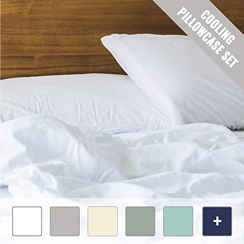 100% Viscose from Bamboo Pillowcases - Cooling, Soft 2-Piece Pillowcase Set - Premium